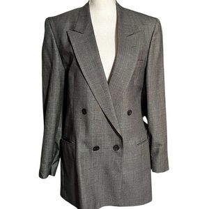 Bachrach Charcoal Double-Breasted Blazer